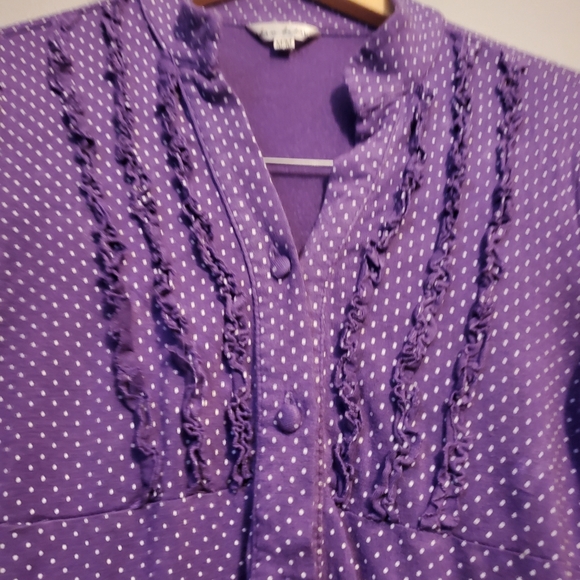 Urban Behavior Purple Polkadotted Shirt - Size M - Picture 4 of 8